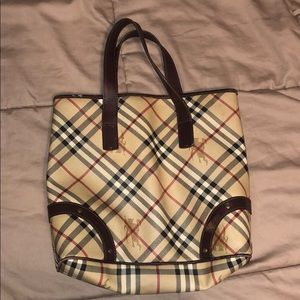 Burberry Haymarket Nova Check Canvas Tote Bag